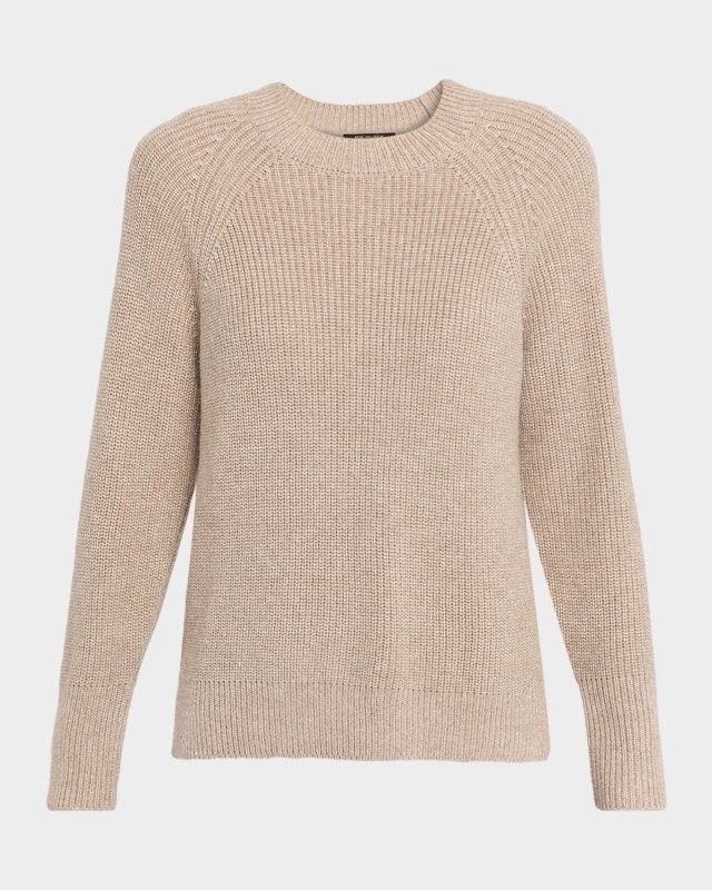 Spinks Ribbed Shimmer-Knit Sweat